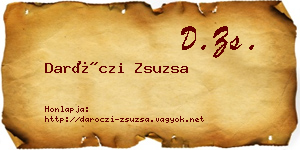 Daróczi Zsuzsa névjegykártya
